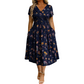 💃Summer Hot Sale 70% OFF🌿⏳Women's V-Neck Floral Print Dress with Twist Waist