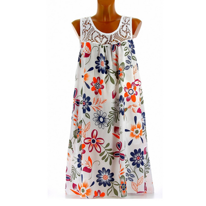 💕LAST DAY SALE ONLY ￡9.99!!💕Women's Elegant Sleeveless Floral Dress