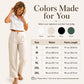 ⏳LAST DAY SALE ONLY ￡11.99!!🔥👖Women's Relaxed Fit Linen Blend Pants – Classic Straight Leg Trousers