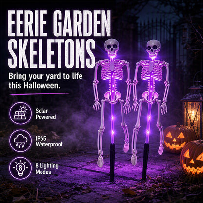 🎁💀Halloween Hot Sale 70% OFF🎃Solar Skeleton Ground Stake Lights Outdoor Waterproof Halloween Decor Lights