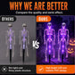 Solar Skeleton Ground Stake Lights Outdoor Waterproof Halloween Decor Lights