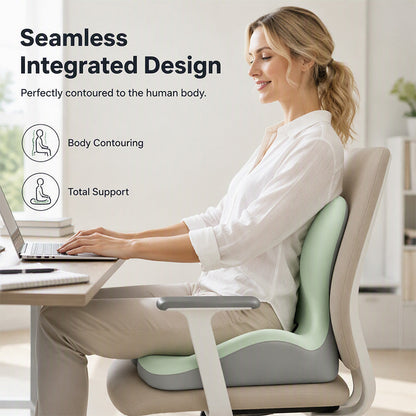 🪑2026 Hot Sale 70% OFF!✨Ergonomic Memory Foam Seat Cushion with Back Support – Stay Comfortable All Day, Perfect for Office, Car & Home ✨