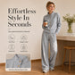 🌸💖Women's Button-Down Cardigan & Wide-Leg Pants Set