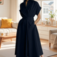 Chic Lapel Collar High-Waist A-Line Shirtdress
