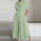 Chic Lapel Collar High-Waist A-Line Shirtdress