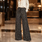 🛍️🍂LAST DAY SALE 70% OFF👍✨Women's Glitter Fashion Adjustable Drawstring Slimming Elastic Waist Straight-Leg Pants