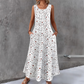 💃Summer Hot Sale 70% OFF⏳💞Women's Floral Print Sleeveless Maxi Dress with Pockets