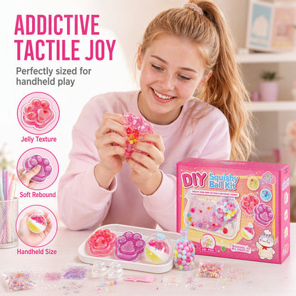 🐱🔥LAST DAY SALE ONLY ￡15.99!!🧊DIY Fried Ice Squishy Toy Kit – Cat claw design, squishy fun & creative – Perfect for sensory play & stress relief for kids✨