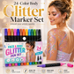 📢Last Day Sale Only ￡7.99!!⏰24-Color Face & Body Glitter Marker Set with Dual Tips