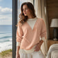 Women's Casual Color Block Crewneck Top