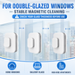 🥳2026 HOT SALE 50% OFF! 🥳💞50K+ SOLD!⚡6‑in‑1 Magnetic Glass Cleaner – 30% wider cleaning area, perfect for high‑rise windows. Dual pads + squeegee – flawless results from the first pass! 🪣🪟