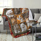 🎁LAST DAY SALE: £11.99!! 🐱💤 Cozy 9‑Panel Sleeping Cats Blanket – Ultra‑Soft Flannel, Reversible Design, Perfect for Sofa, Bed & Travel 🌙✨