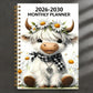 ⏰📅LAST DAY SALE ONLY￡6.99!!🐮Highland Cow 5-Year Monthly Planner – Long-Term Organisation & Goal Planning in One Place✨
