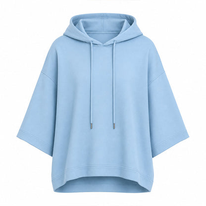 🔥⏳LAST WEEK SALE -ONLY £16.99!🍂💃Women's Loose Fit Wide Sleeve Hoodie Casual Sweatshirt – Relaxed Pullover Top for Fall & Everyday Wear