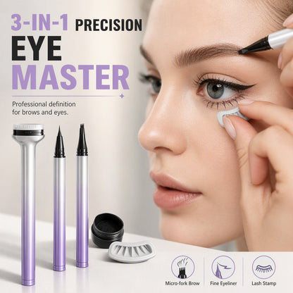 ⏳💥Final 3 hours-￡7.99!!⚡50K+ SOLD! Almost Gone-💥3-in-1 Eyeliner, Brow & Lash Pen
