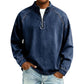 ⏳LAST DAY SALE ONLY ￡25.99!!✨🍂 Men's Quarter-Zip Denim Pullover – Casual Style with Comfortable Everyday Fit