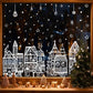 🔥LAST DAY SALE ONLY￡6.99!🎁🎄 Christmas Village Window Sticker Set
