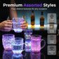 🎁🍻Xmas Hot Sale 70% OFF✨Multicolor Liquid Activated LED Light Up Glowing Wine Glasses Cups🍻👍For Bar Party Decor, Christmas Gift & Thanksgiving Tableware