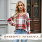 💖2026 Autumn’s Sale 70% OFF✨🍂Easy Everyday Comfort | Women's Plaid Hooded Drawstring V-Neck Shirt
