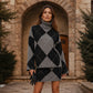 ⏳LAST DAY SALE ONLY ￡23.99!!🍂✨ Women's Argyle Knit Sweater & Skirt Set – Elegant, Cosy & Effortlessly Chic