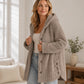 ⏳LAST DAY SALE ONLY ￡17.99!!✨🍂 Women's Loose-Fit Hooded Plush Jacket