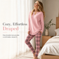 ⏳💖2026 Hot Sale 70% OFF✨🍂Fall Cozy Casual Matching Two Piece Outfit🎀☁ Women's Knit Top & Plaid Leggings Set