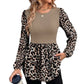 💖2026 Autumn’s Sale 70% OFF✨🍂Women's Leopard Print Patchwork Colorblock Long Sleeve Top