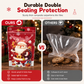 ⏳LAST DAY SALE 50% OFF 🎅🔥50 Pack Christmas Candy Bags Cartoon Stand Up Zipper Pouches for Snowflake Crisp Cookie and Baking Food Packaging