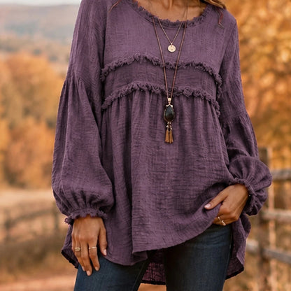 ⏳LAST DAY SALE 70% OFF✨🍂 Fringe That Moves With You | Women's Loose-Fit Boho Fringe Top