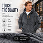 ⏳LAST DAY SALE ONLY ￡23.99!!🔥Men's Textured Sherpa Half-Zip Hooded Jacket
