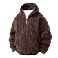 ⏳LAST DAY SALE ONLY ￡23.99!!🔥Men's Textured Sherpa Half-Zip Hooded Jacket