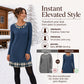 ✨🍂2026 Autumn’s Sale 70% OFF💖Women's Casual Plaid Patchwork Knit Dress