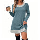 ✨🍂2026 Autumn’s Sale 70% OFF💖Women's Casual Plaid Patchwork Knit Dress