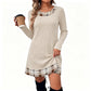✨🍂2026 Autumn’s Sale 70% OFF💖Women's Casual Plaid Patchwork Knit Dress