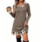 ✨🍂2026 Autumn’s Sale 70% OFF💖Women's Casual Plaid Patchwork Knit Dress