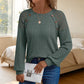 🖤Black Friday Sale:50% OFF🖤🌸Lace Detail, Easy Elegance | Women's Ribbed Knit Patchwork Long-Sleeve Top
