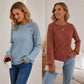 🖤Black Friday Sale:50% OFF🖤🌸Lace Detail, Easy Elegance | Women's Ribbed Knit Patchwork Long-Sleeve Top