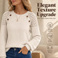 🖤Black Friday Sale:50% OFF🖤🌸Lace Detail, Easy Elegance | Women's Ribbed Knit Patchwork Long-Sleeve Top
