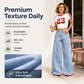 🔥HOT SALE 50% OFF👖🎁Women's Trendy Asymmetric Overlap Wide-Leg Jeans