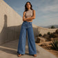 🔥HOT SALE 50% OFF👖🎁Women's Trendy Asymmetric Overlap Wide-Leg Jeans
