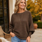 ⏳LAST DAY SALE ONLY ￡23.99!!🍂✨Women's Oversized Ribbed Knit Sweater