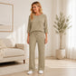 🔥LAST DAY SALE 70% OFF👍✨Women's 2026 UK Ribbed Knit Top & Straight Pants Set