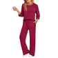🔥LAST DAY SALE 70% OFF👍✨Women's 2026 UK Ribbed Knit Top & Straight Pants Set