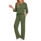 🔥LAST DAY SALE 70% OFF👍✨Women's 2026 UK Ribbed Knit Top & Straight Pants Set