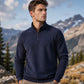 💥Hot Sale 50% OFF💖Men's quarter-zip sweater with a stand-up collar