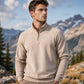💥Hot Sale 50% OFF💖Men's quarter-zip sweater with a stand-up collar