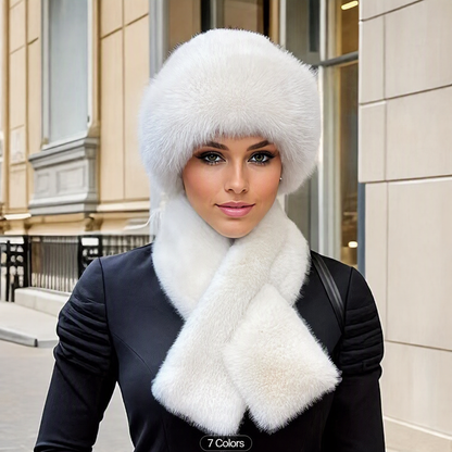 🎉This Week's Special Sale 50% OFF✨ Winter Plush Scarf & Hat Set –Full Head & Neck Coverage, Blocks Severe Cold🧣❄️