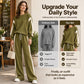 🌸Hot Sale 50% OFF☁️Women's Crewneck Sweatshirt & Wide-Leg Pants Set – Comfortable & Casual, Home Relaxation