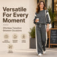 🌸Hot Sale 50% OFF☁️Women's Crewneck Sweatshirt & Wide-Leg Pants Set – Comfortable & Casual, Home Relaxation