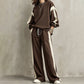 🌸Hot Sale 50% OFF☁️Women's Crewneck Sweatshirt & Wide-Leg Pants Set – Comfortable & Casual, Home Relaxation